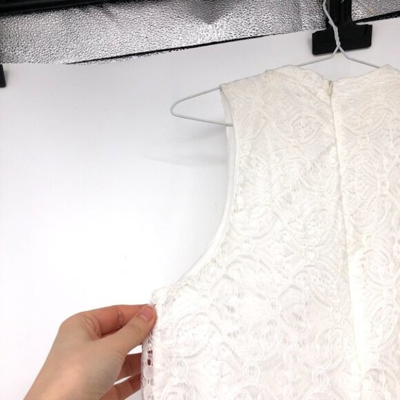Urban Outfitters Cooperative high neck sleeveless white nylon lace mini dress SP - Picture 10 of 16